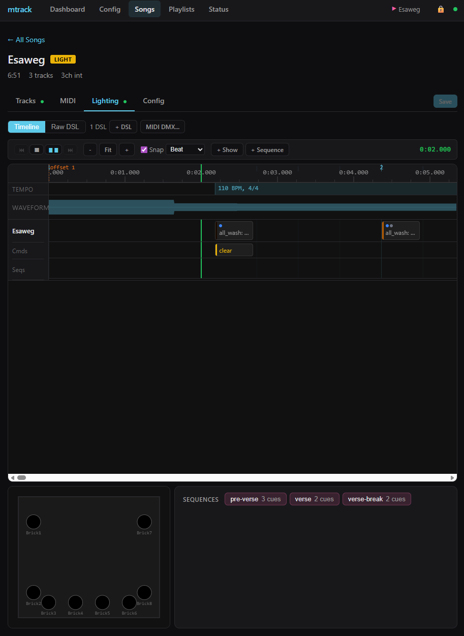 Timeline during playback